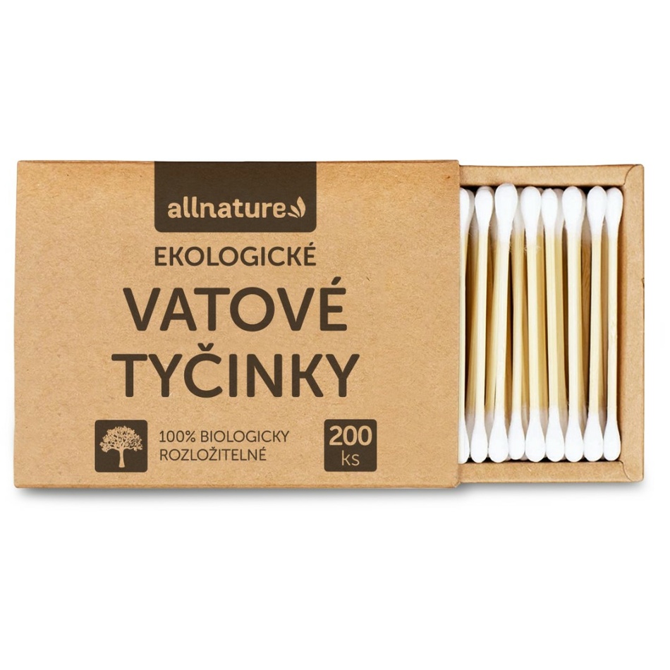 Allnature Ekologické vatové tyčinky