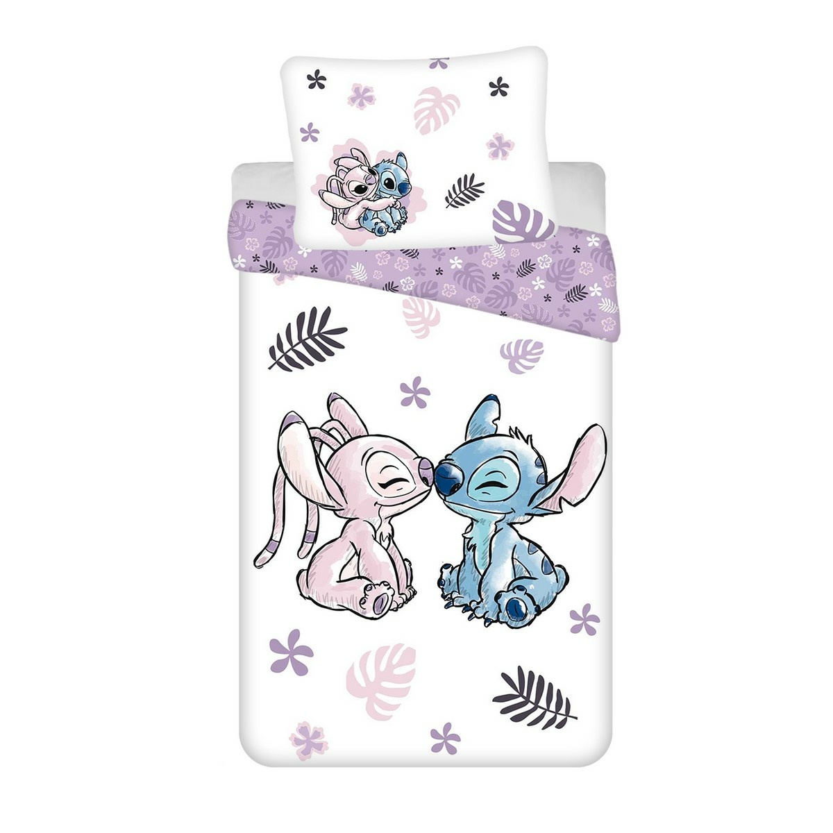 Jerry Fabrics Bavlněné povlečení Lilo and Stitch White