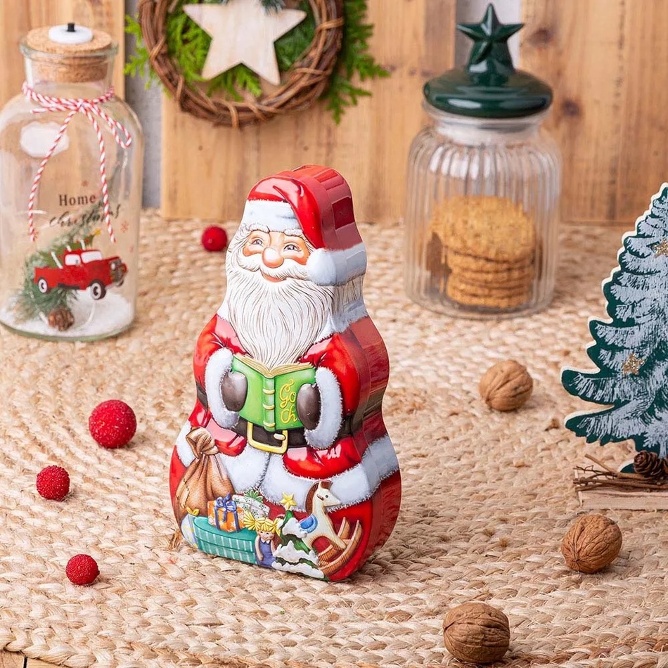 Altom Plechová dóza na sušenky a perníčky Santa Claus 23 x 13 cm