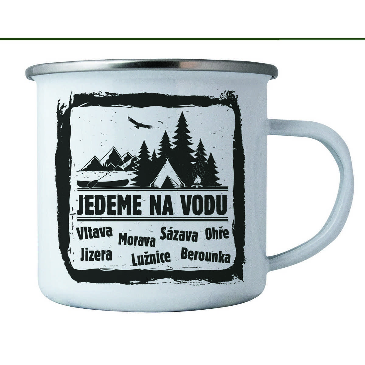 Bohemia Gifts Plechový hrnek - Jedeme na vodu