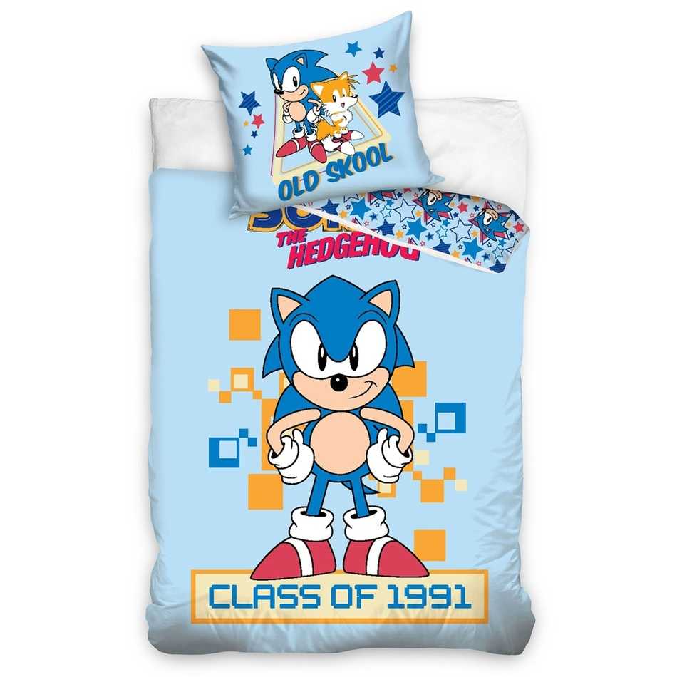 Carbotex Dětské Bavlněné povlečení Ježek Sonic Class Of 1991