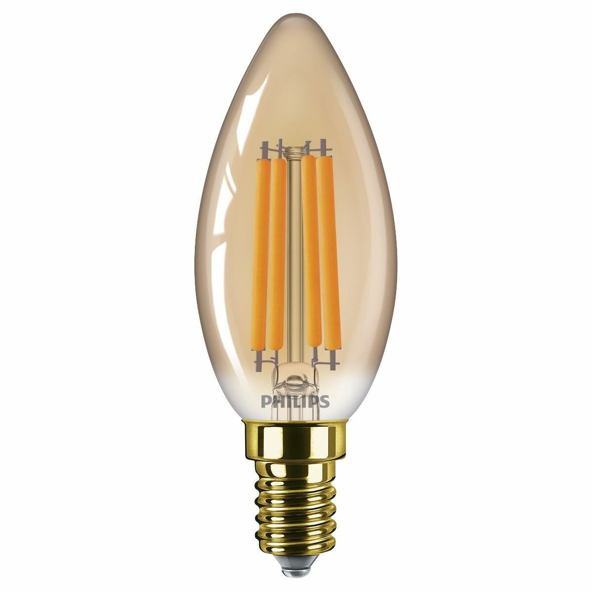 Philips LED filament žárovka E14 B35 6W (40W) 1800K nestmívatelná