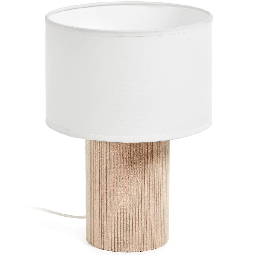 Béžová látková stolní lampa Kave Home Bianella 29 cm