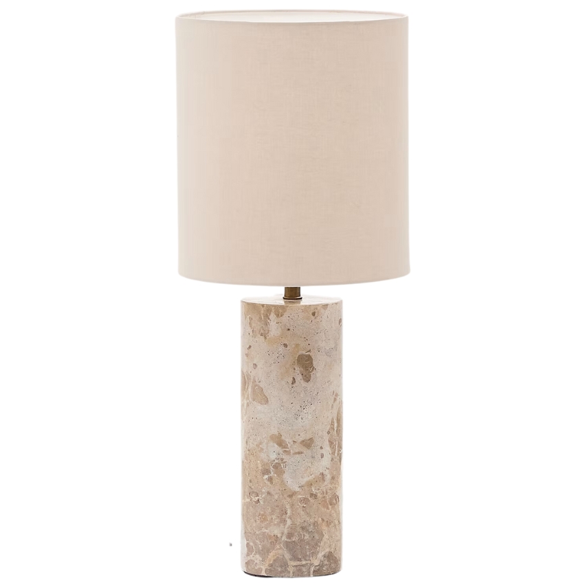 Béžová mramorová stolní lampa Kave Home Raze