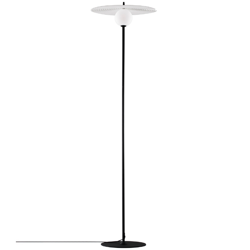 Černobílá stojací lampa Nova Luce Reflet 162 cm