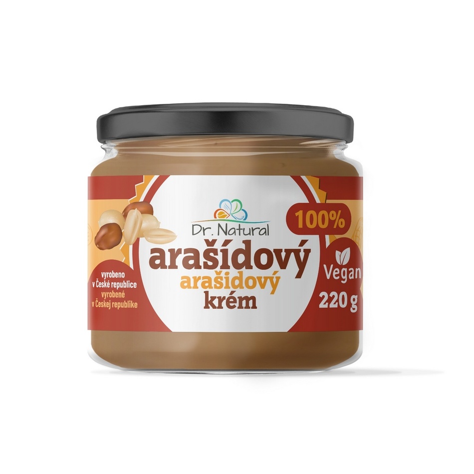 Dr.Natural Arašídový krém jemný 220g 100%