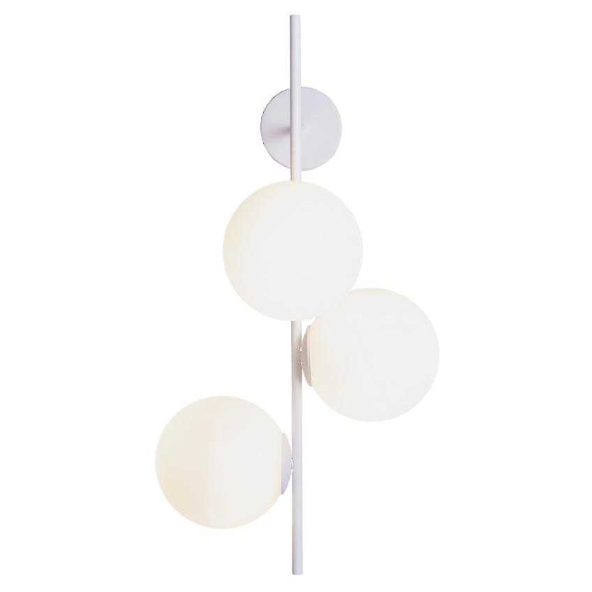 Nordic Design Bílé skleněné nástěnné světlo Bubbly 75 cm