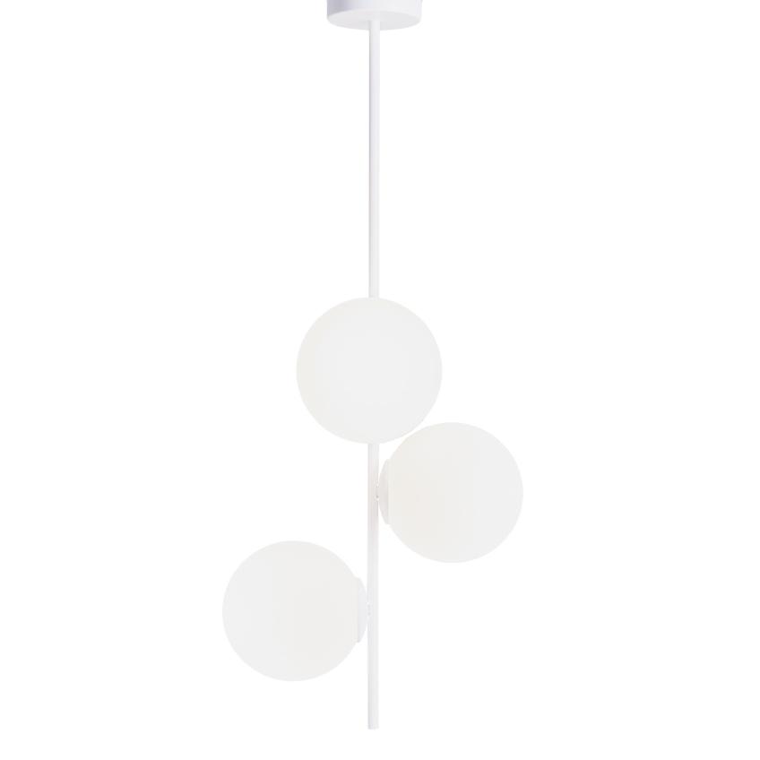 Nordic Design Bílé skleněné závěsné světlo Bubbly 93 cm