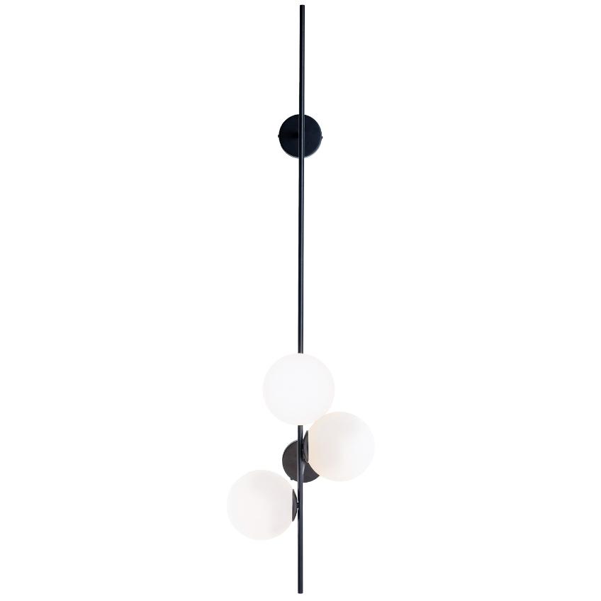 Nordic Design Bílo černé skleněné nástěnné světlo Bubbly 150 cm