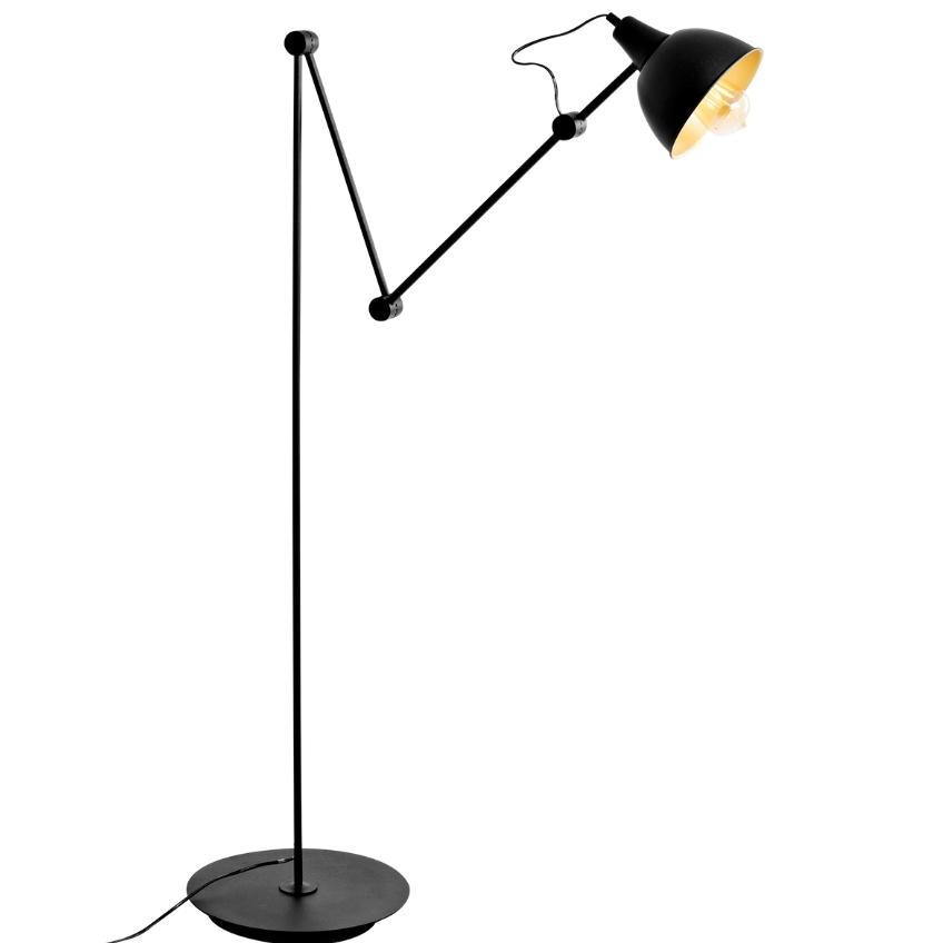 Nordic Design Černá kovová stojací lampa Cobain 170 cm