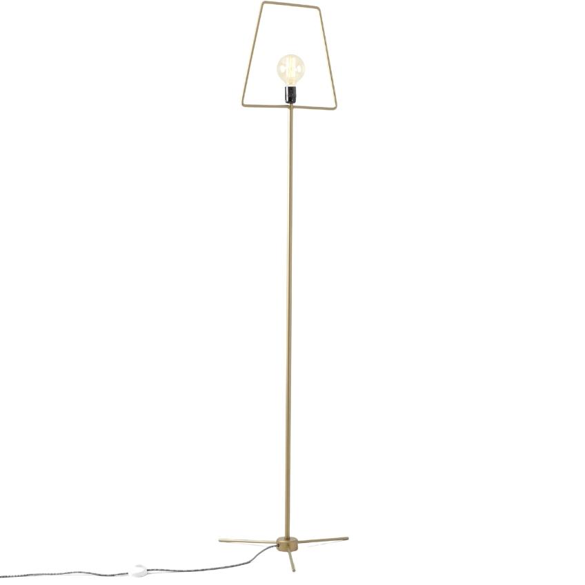 Nordic Design Zlatá kovová stojací lampa Jolita 177 cm