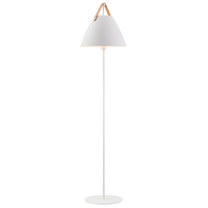 Nordlux Bílá kovová stojací lampa Strap 155 cm