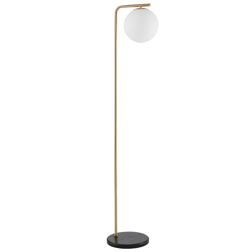 Opálově bílá skleněná stojací lampa Nova Luce Alvarez 140 cm