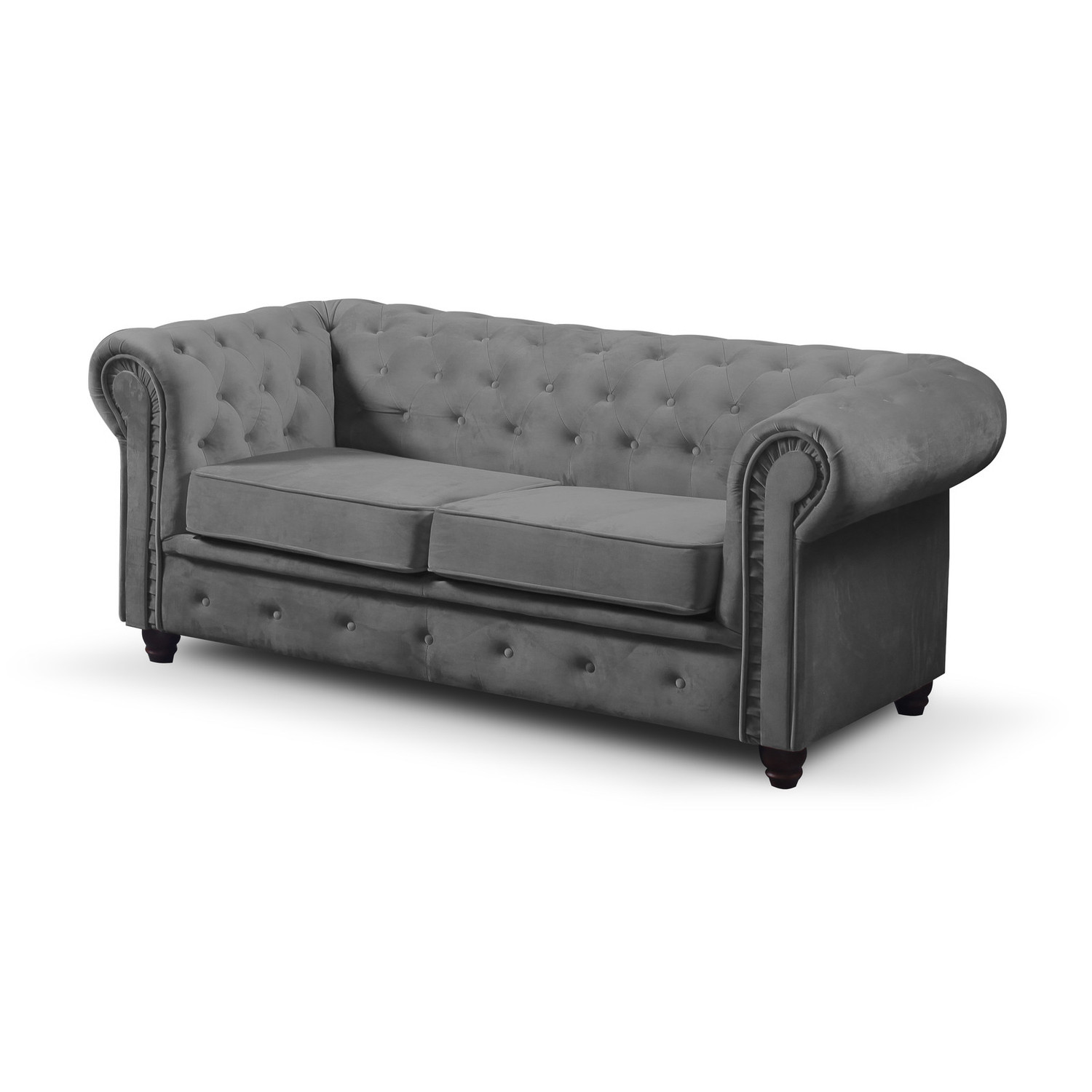 Pohovka Infinity Chesterfield II Tmavě šedá