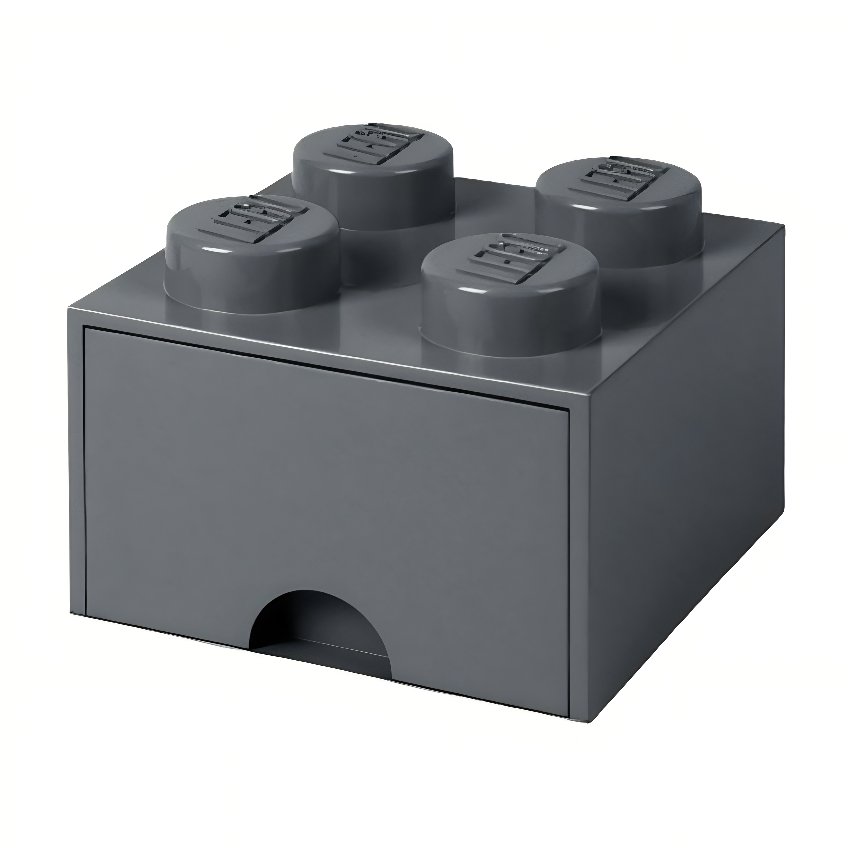 Šedý úložný box LEGO® Storage 25 x 25 cm