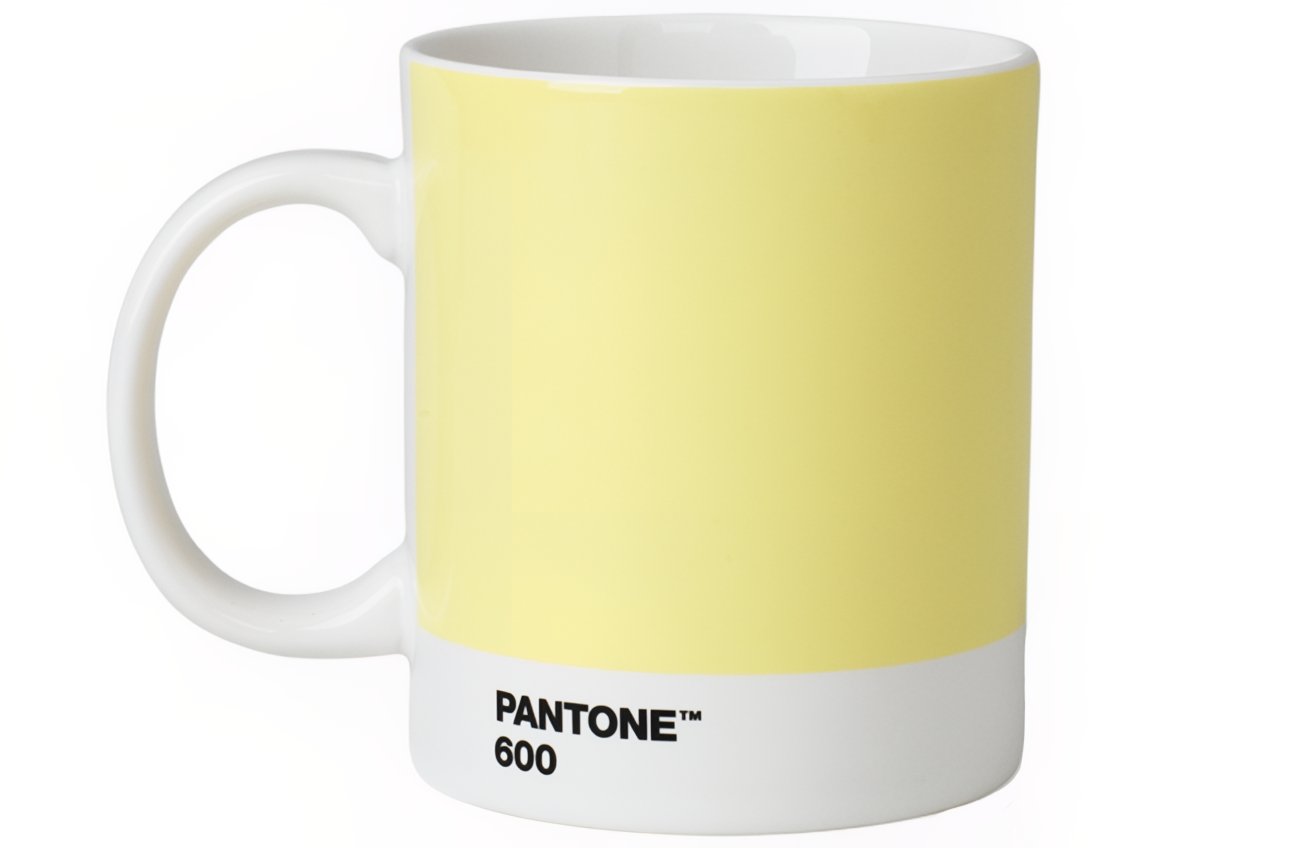 Světle žlutý porcelánový hrnek Pantone Light Yellow 600 375 ml