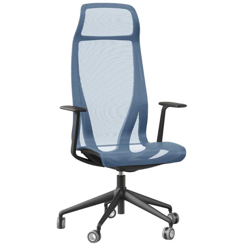 Narbutas Vyšší modrá kancelářská židle D-CHAIR