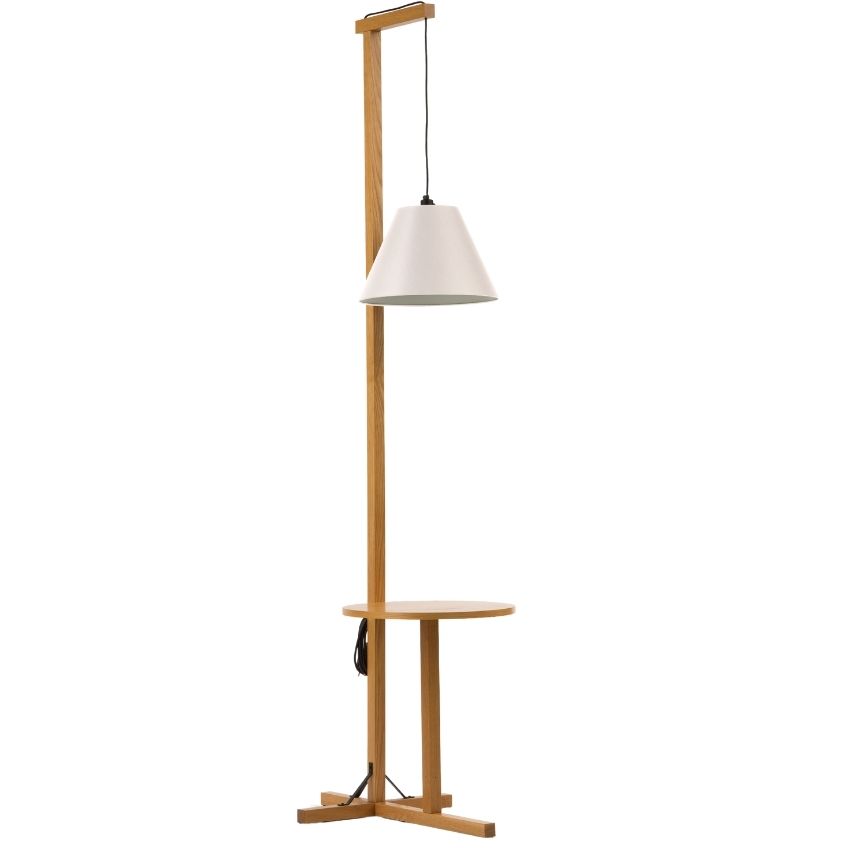 Bílá dubová stojací lampa Woodman Floor 199 cm