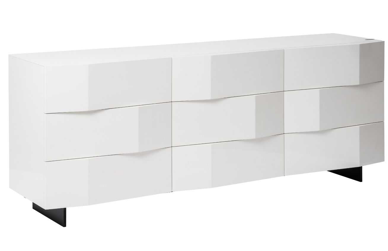 Bílá komoda Marco Barotti Linea Diamond 180 x 45 cm