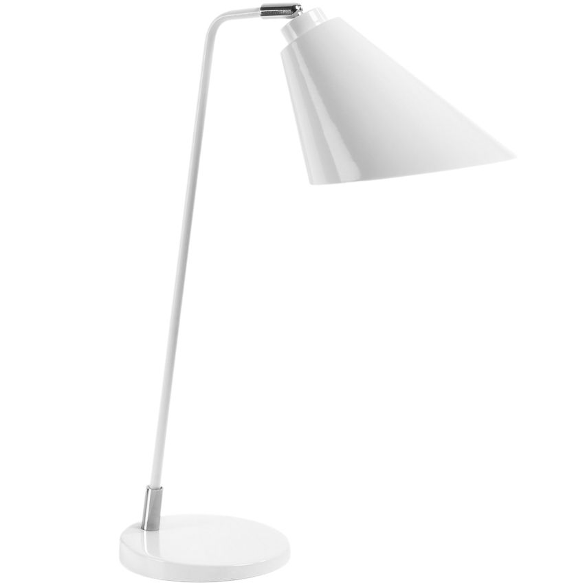 Bílá kovová stolní lampa Kave Home Tipir