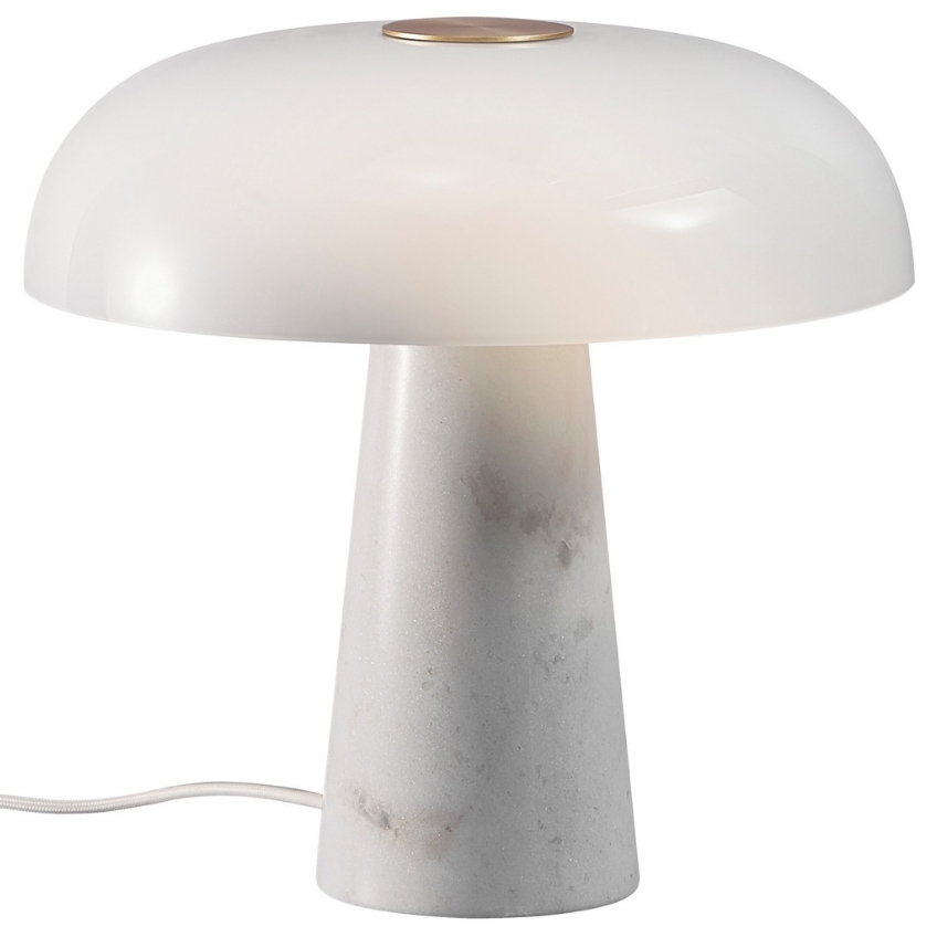 Nordlux Bílá mramorová stolní lampa Glossy