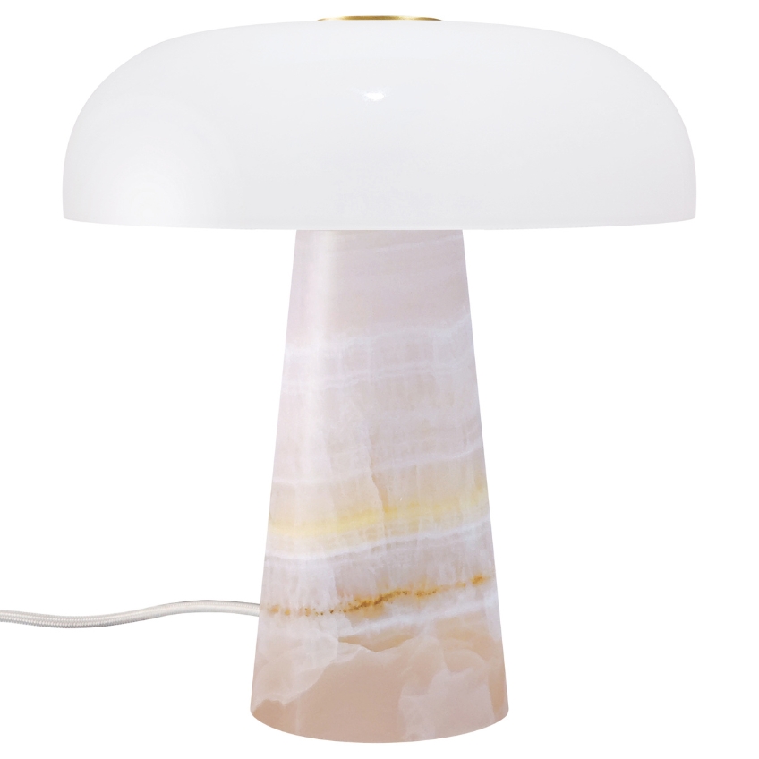 Nordlux Růžová mramorová stolní lampa Glossy Mini