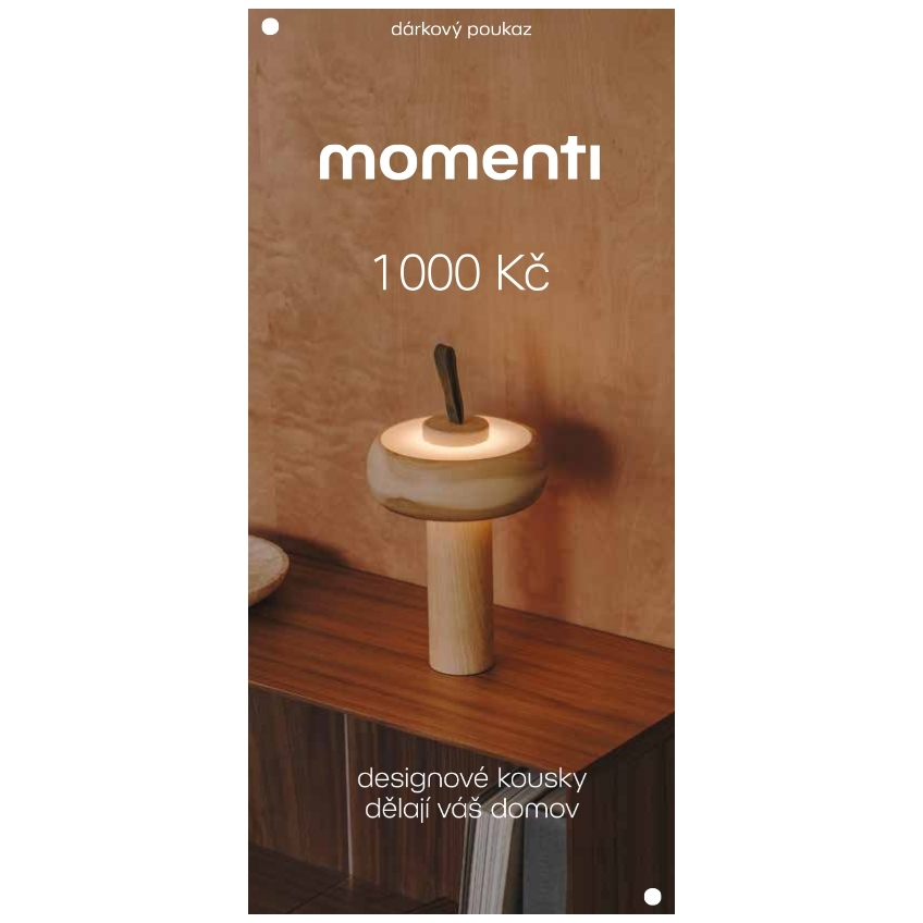 momenti Designový e-poukaz 1000 Kč