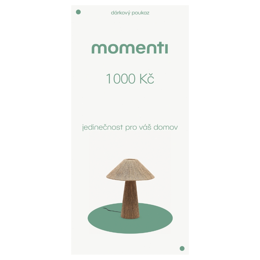 momenti Designový e-poukaz 1000 Kč