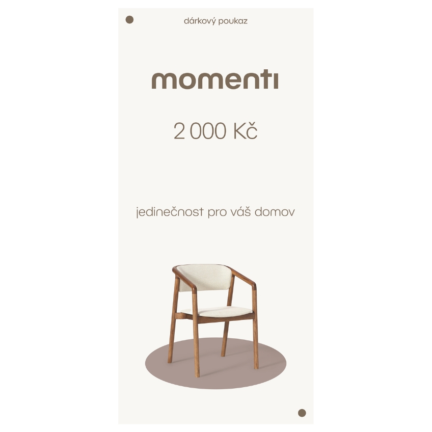 momenti Designový e-poukaz 2000 Kč