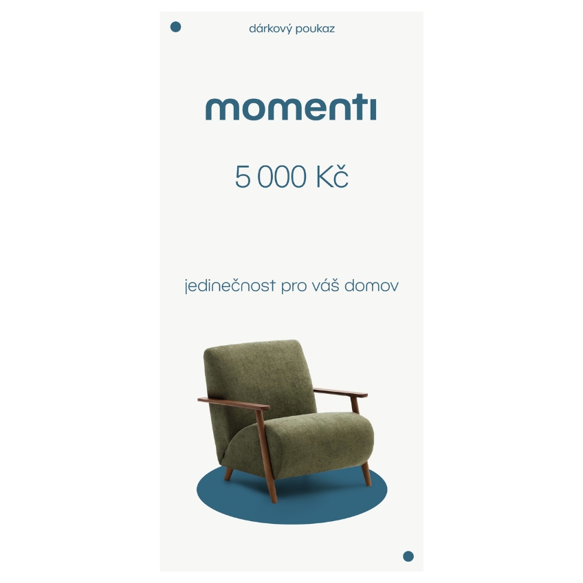 momenti Designový e-poukaz 5000 Kč